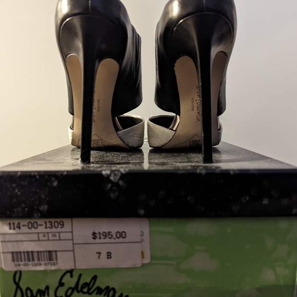 Sam Edelman black and white leather pump - Picture 4 of 5